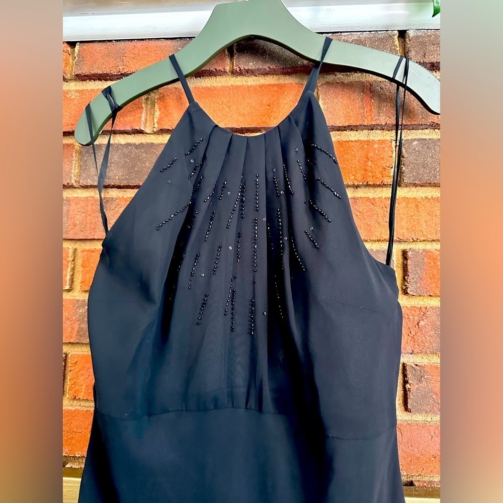 ❤️Jones wear Evening dress with high low bottom & beads decorated excellent.
